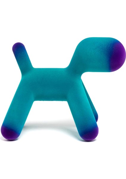 Puppy Small Turquoise Violet Köpek Heykeli