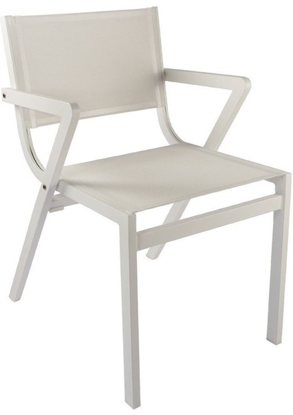 Ofelia Beyaz Alüminyum Bahçe Sandalyesi