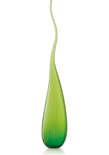 Aria Parlak Fıstık Yeşili Cam Orta Boy Vazo