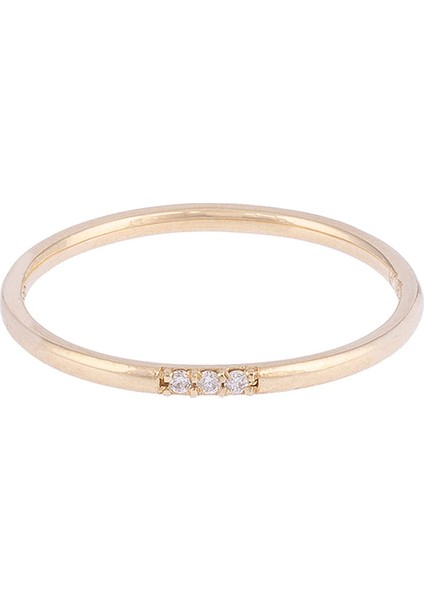 Üç Taşlı Pırlanta 14 Ayar Altın Unisex Yüzük fiyatları