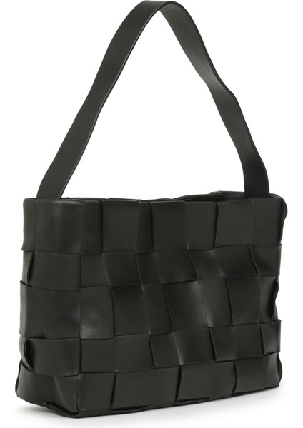 Woven Mini Siyah Kadın Deri Çanta fiyatları