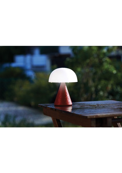 Mina Koyu Kırmızı Büyük Boy LED Masa Lambası