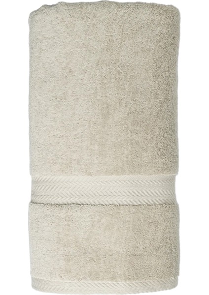 Laure Ekru Pamuklu Banyo Havlusu 90 x 150 cm