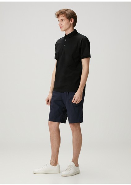 Lacivert Kargo Bermuda