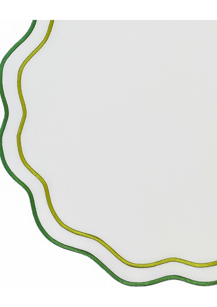 London 2’li Yeşil Işlemeli Amerikan Servis 42X42 cm fiyatları