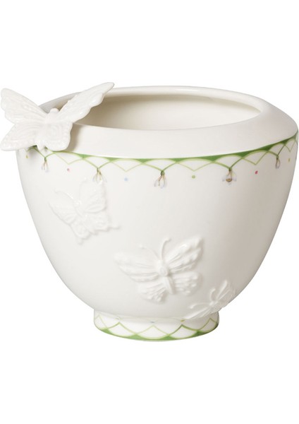 Colourful Spring Çiçek Desenli Porselen Vazo 15 cm