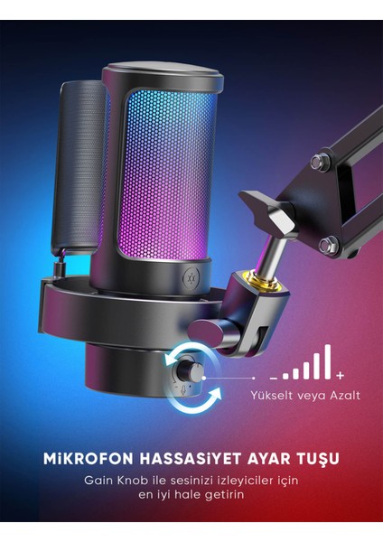 Ampligame A8 USB Rgb Mikrofon fırsatları