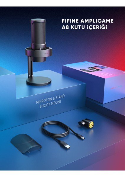 Ampligame A8 USB Rgb Mikrofon indirimleri