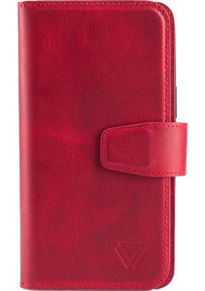 Multi Wallet iPhone 16 Pro Max Magenta Deri Telefon Kılıfı