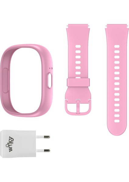 5 Plus Pembe Akıllı Saat Kasa Kordon Seti + Adaptör ve Şarj Kablosu fiyatları