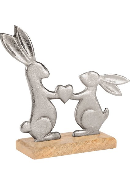 427366 Amoatsy Ahşap Gümüş Dekoratif Obje 21CM