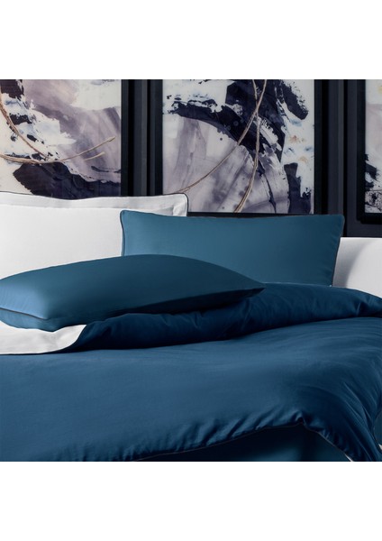 Indigo Beyaz Pamuk Saten Çift Kişilik Nevresim Takımı 200X220 cm modelleri