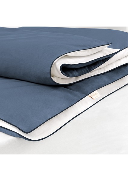 Indigo Beyaz Pamuk Saten Çift Kişilik Nevresim Takımı 200X220 cm fırsatları