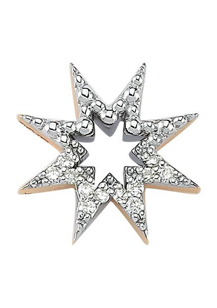 Venüs Star Tekli Kadın Pırlanta Altın Küpe