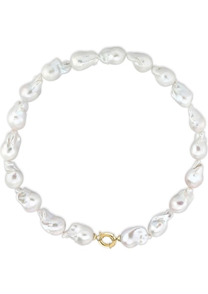 Perla Barok Inci Choker 14 Ayar Altın Kadın kolye