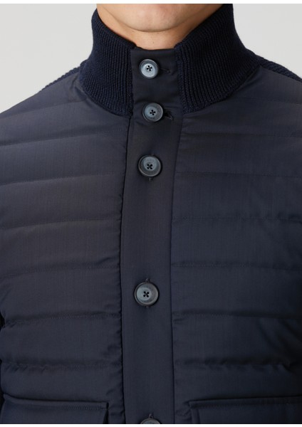 Lacivert Triko Garnili Yün Mont indirimleri