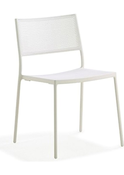 Less Beyaz Alüminyum Kolsuz Bahçe Sandalyesi