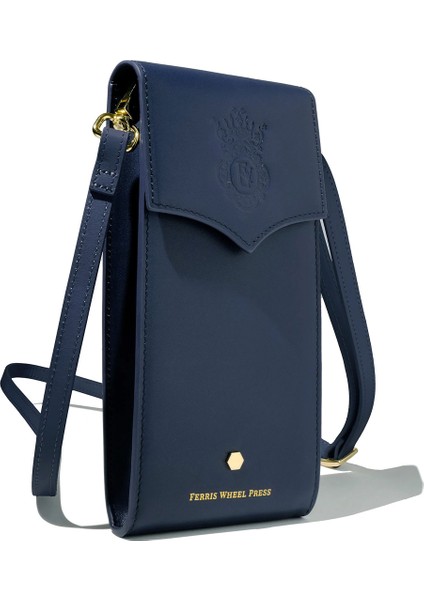 The Pendant Purse Lacivert Deri Kadın Omuz Çantası fiyatları