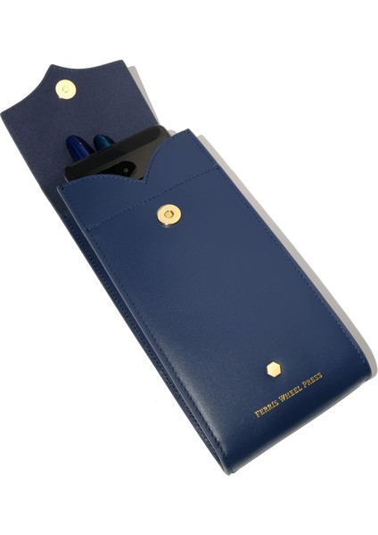 The Pendant Purse Lacivert Deri Kadın Omuz Çantası fırsatları
