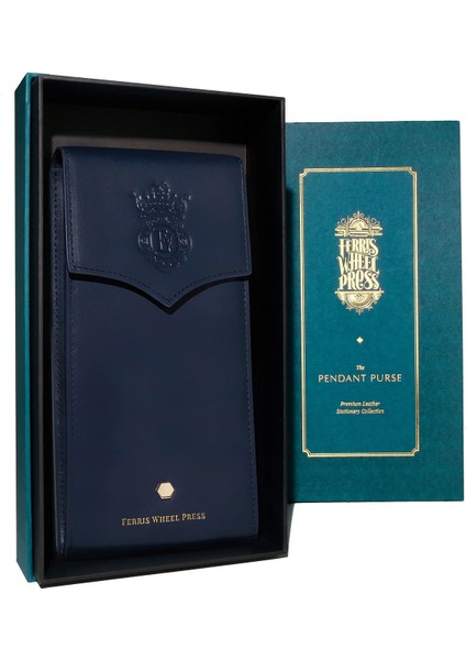 The Pendant Purse Lacivert Deri Kadın Omuz Çantası