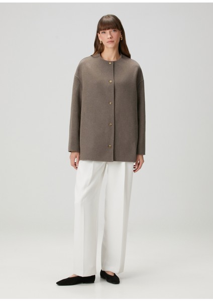 Koyu Bej Yün Kaban fiyatları