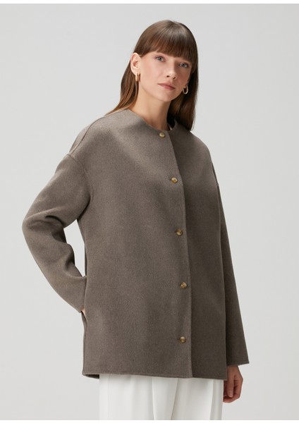 Koyu Bej Yün Kaban modelleri