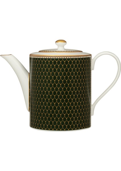 Gc Antler Trellis Dark Green Gold Porselen Çaydanlık