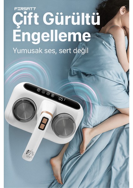 Ultrasonik Akıllı Uv Süpürge Yatak Halı Koltuk Için Sessiz Güçlü Emiş Teknolojisi Şarjlı Süpürge indirimleri