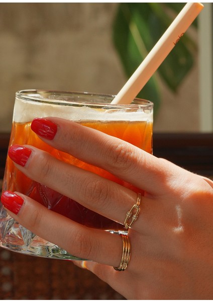 Çift Taşlı Pırlanta 14 Ayar Altın Unisex Yüzük modelleri