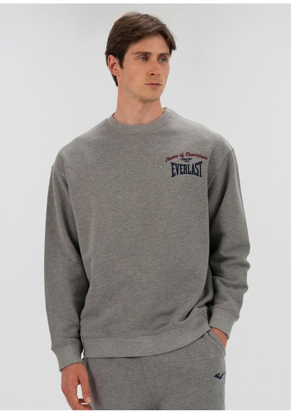 Heritage Champions Gri Unisex Spor Sweatshirt