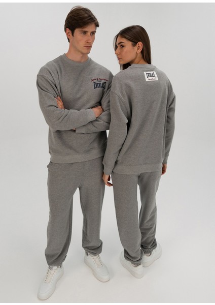 Heritage Champions Gri Unisex Spor Sweatshirt