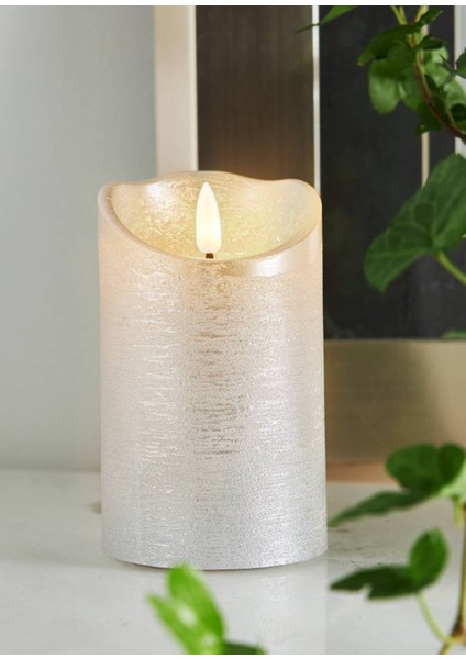 411503 Flamme Rustic Gümüş LED Mum 12,5 cm fiyatları