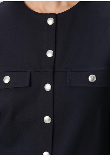 Lacivert Jersey Ceket