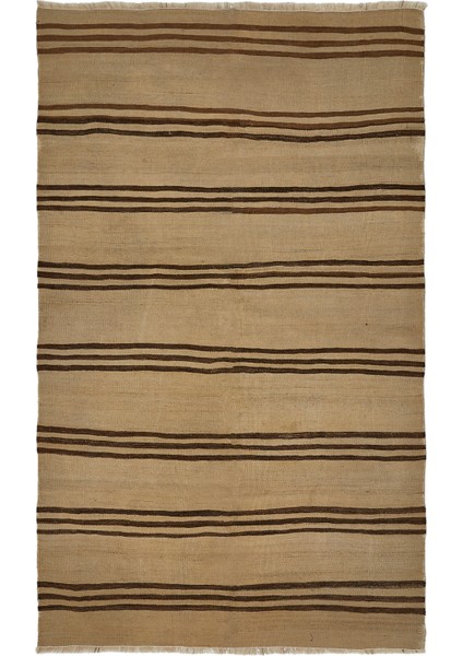 Anadol Bej Kahverengi Yün Tezgah Kilim