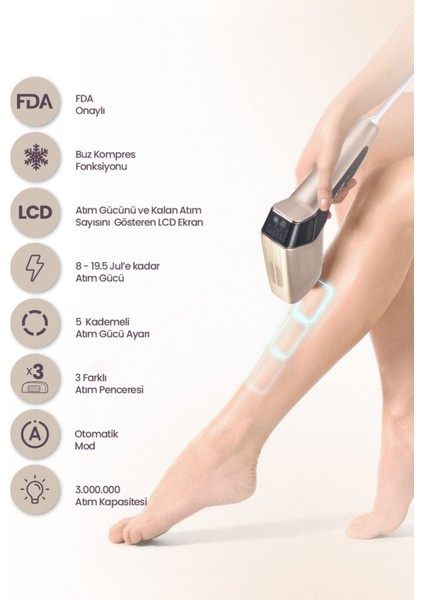 IPL9850 Purecare 3.000.000 Atımlı Buz Lazer Epilasyon Cihazı indirimleri