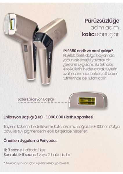IPL9850 Purecare 3.000.000 Atımlı Buz Lazer Epilasyon Cihazı