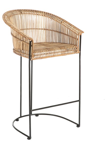 Tiwi Natural Rattan Bar Sandalyesi