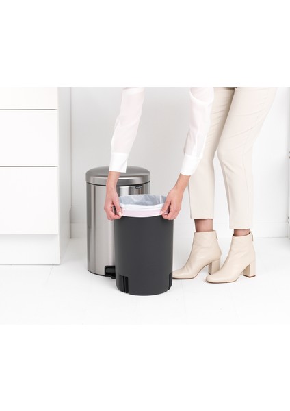 Newicon Fpp Matt Steel Pedallı Mutfak Çöp Kovası 20 Lt fırsatları