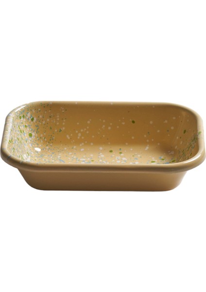 Flow Fest Sarı Emaye Meze Tabağı 16 cm