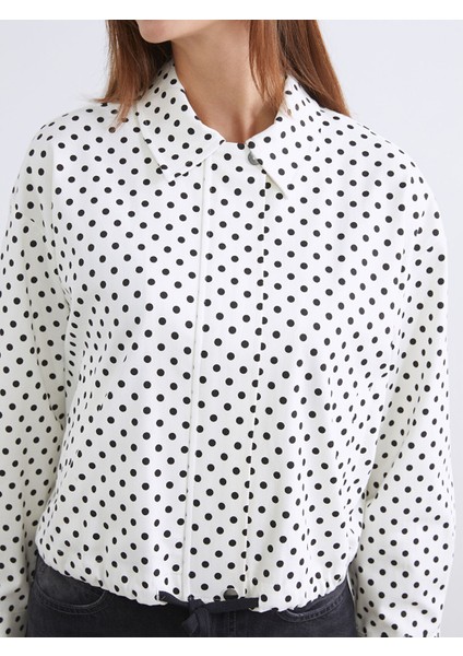 Yeni Sezon Gömlek Yaka Puantiyeli Oversize Kadın Ceket modelleri