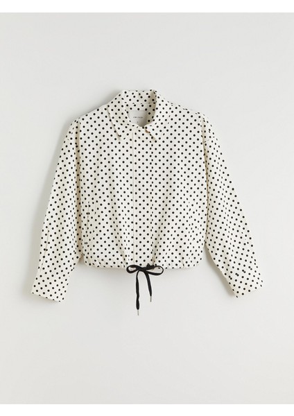 Yeni Sezon Gömlek Yaka Puantiyeli Oversize Kadın Ceket indirimleri