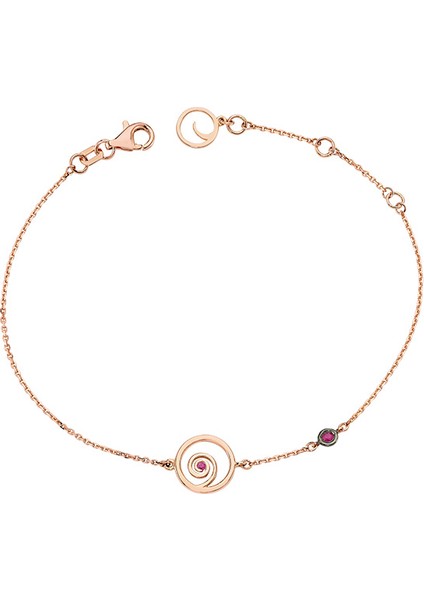 Om Kadın Yakut Charm Altın Bileklik