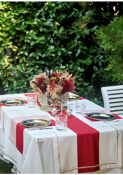 Gloria Kırmızı Kırık Beyaz Pamuklu Runner fiyatları