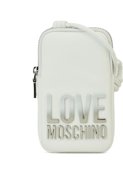 Beyaz Kadın Telefon Çantası