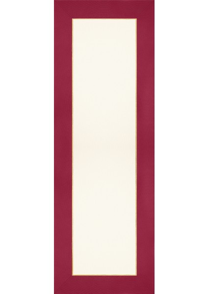 Bordeaux Whisper Bordo & Bej Kumaş Üzerine Altın Renk Işlemeli Runner 150X50 cm