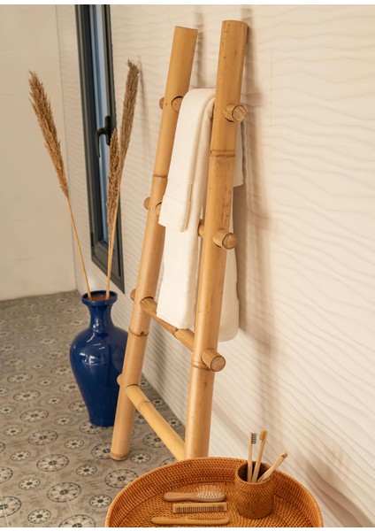 Bambu Rattansız Dekoratif Merdiven 75 x 150 cm modelleri