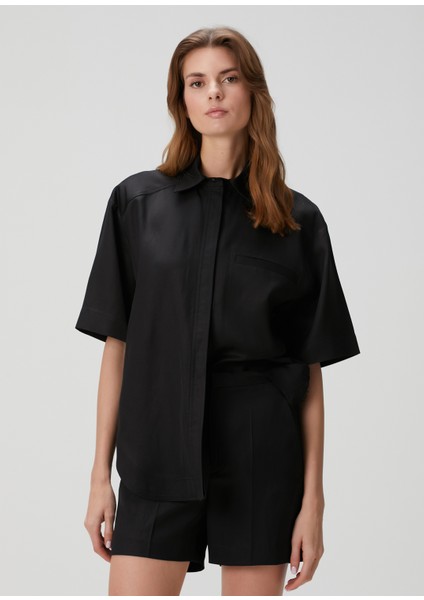 Moheli Siyah Kısa Kol Gömlek