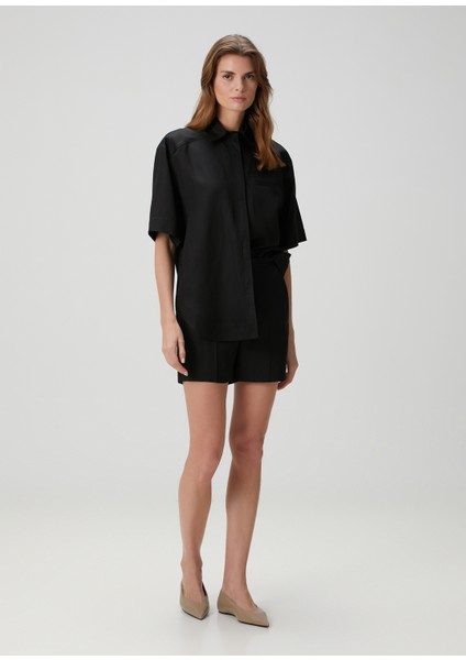 Moheli Siyah Kısa Kol Gömlek fiyatları