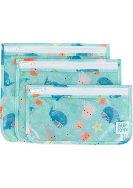 Ocean Life Şeffaf 3'lü Bebek Seyahat Çantası Organizer