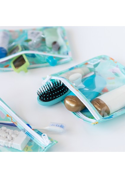 Ocean Life Şeffaf 3'lü Bebek Seyahat Çantası Organizer fiyatları